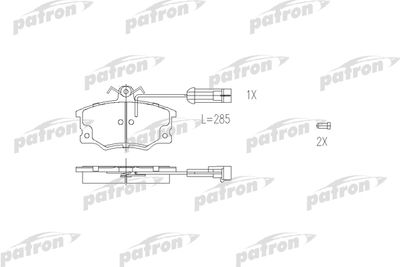 Колодки тормозные дисковые передние PATRON PBP370