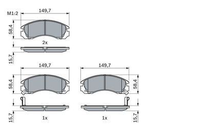 Колодки тормозные дисковые передние BOSCH 0986424523