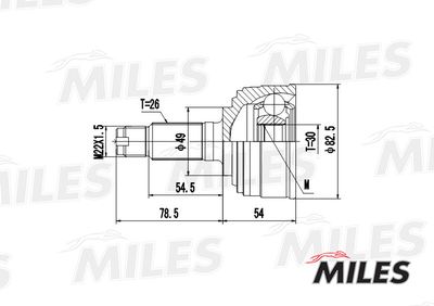 ШРУС наружный Miles GA20128