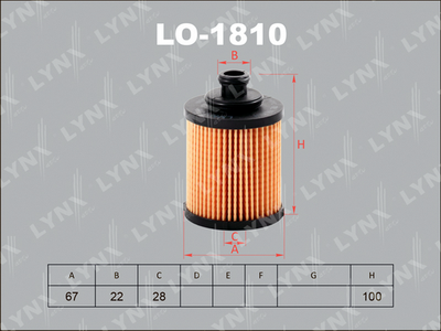 Фильтр масляный LYNXauto LO1810