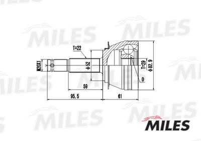 ШРУС наружный Miles GA20082