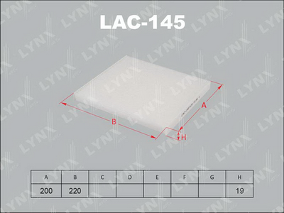 Фильтр салона LYNXauto LAC145