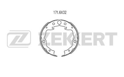 Колодки тормозные барабанные задние Zekkert BK4043