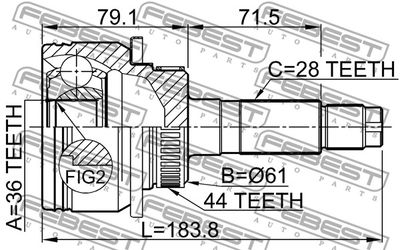 ШРУС наружный FEBEST 0510BT50A44