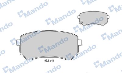 Колодки тормозные дисковые Mando MBF015217