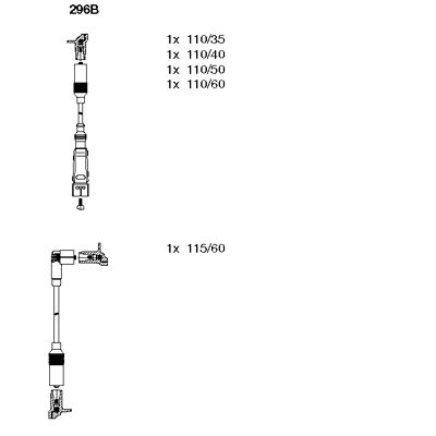 Комплект проводов высоковольтных BREMI 296B