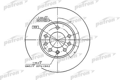 Диск тормозной передний PATRON PBD2778