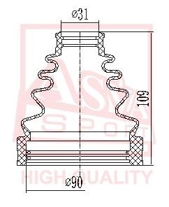 Пыльник ШРУС комплект без смазки ASVA ASBTINP120