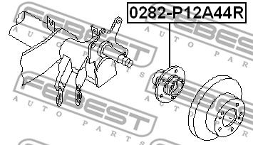 Ступица задняя с подшипником FEBEST 0282P12A44R
