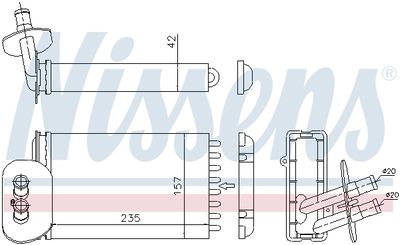 Радиатор отопителя NISSENS 73977