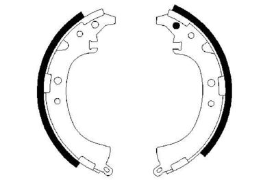 Колодки тормозные барабанные BOSCH 0986487424