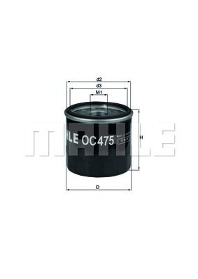 Фильтр масляный MAHLE OC475