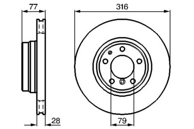 Диск тормозной передний BOSCH 0986478622