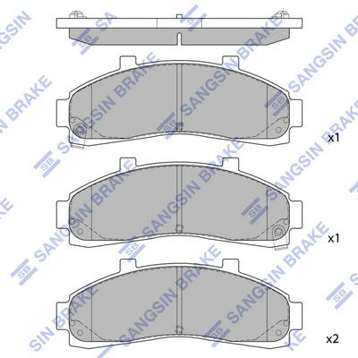 Колодки тормозные дисковые передние SANGSIN SP1264