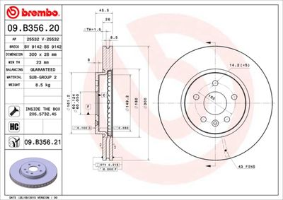 Диск тормозной BREMBO 09B35621