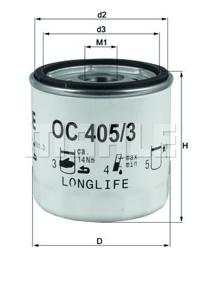 Фильтр масляный MAHLE OC4053