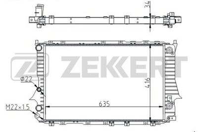 Радиатор охлаждения двигателя Zekkert MK1268