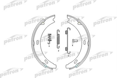 Колодки тормозные барабанные PATRON PSP196