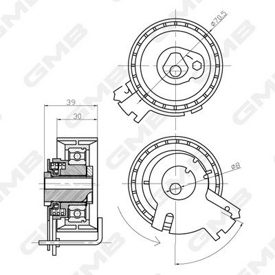 Ролик ГРМ GMB GTB0120
