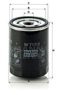 Фильтр масляный MANN-FILTER W7172