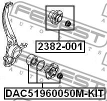 Подшипник ступицы ремкомплект FEBEST DAC51960050MKIT