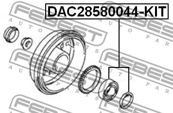 Подшипник ступицы FEBEST DAC28580044KIT