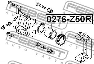 Поршень заднего суппорта FEBEST 0276Z50R