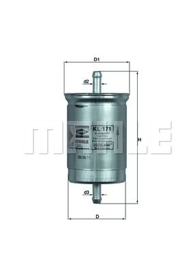 Фильтр топливный MAHLE KL171