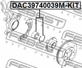 Подшипник передней ступицы FEBEST DAC39740039MKIT