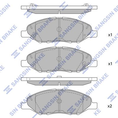 Колодки тормозные передние SANGSIN SP1383