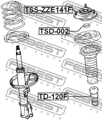 Опора амортизатора переднего FEBEST TSSZZE141F