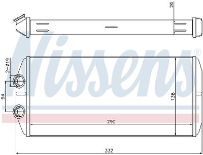 Радиатор отопителя NISSENS 71164