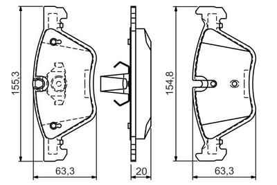 Колодки тормозные дисковые передние BOSCH 0986494118