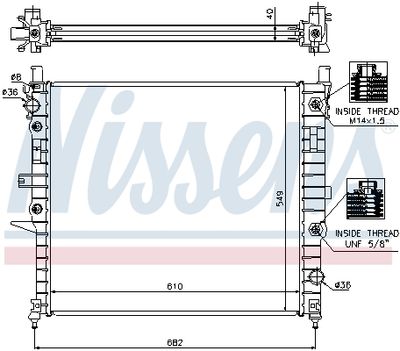 Радиатор системы охлаждения NISSENS 62788A