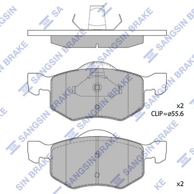 Колодки тормозные дисковые SANGSIN SP1519