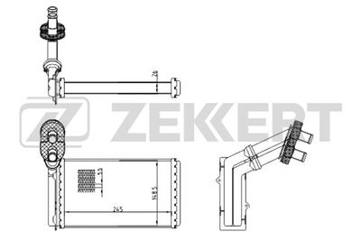 Радиатор отопителя Zekkert MK5032