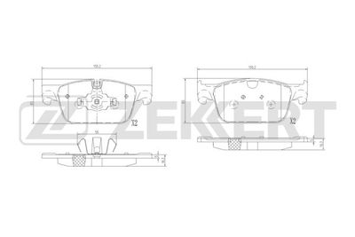 Колодки тормозные дисковые передние Zekkert BS3065