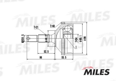 ШРУС наружный Miles GA20372