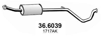Глушитель средняя часть ASSO 366039