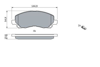 Колодки тормозные дисковые передние BOSCH 0986424716