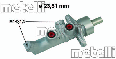 Цилиндр тормозной главный METELLI 050648