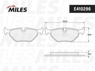 Колодки тормозные задние Miles E410296
