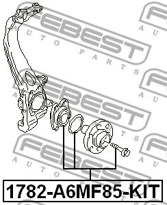 Ступица передняя комплект FEBEST 1782A6MF85KIT