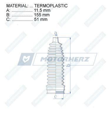 Пыльник рулевой рейки MotorHerz RDZ0028MG