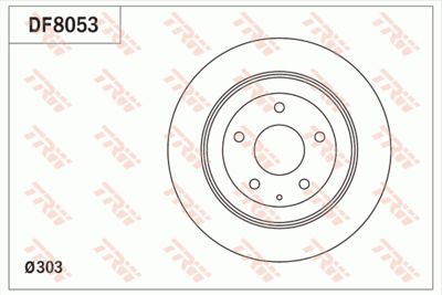 Диск тормозной задний TRW DF8053