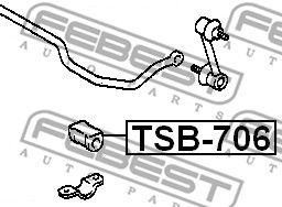 Втулка стабилизатора заднего FEBEST TSB706
