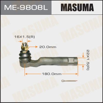 Наконечник рулевой левый Masuma ME9808L