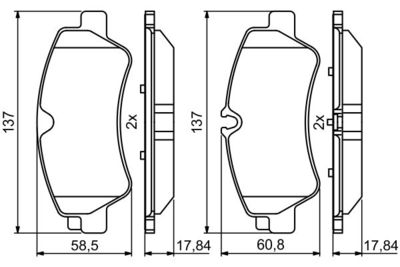 Колодки тормозные дисковые BOSCH 0986494796