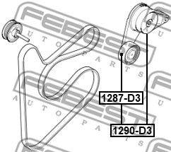 Натяжитель приводного ремня Hyundai/Kia 252812E350
