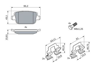 Колодки тормозные дисковые BOSCH 0986494214